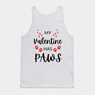 My valentine has paws Tank Top